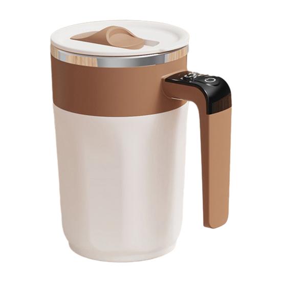 Automatic Stirring Coffee Cup with Real-Time Temperature Display Rechargeable Self-Stirring Mug Double-Wall Insulated 316 Stainless Steel Coffee Cup