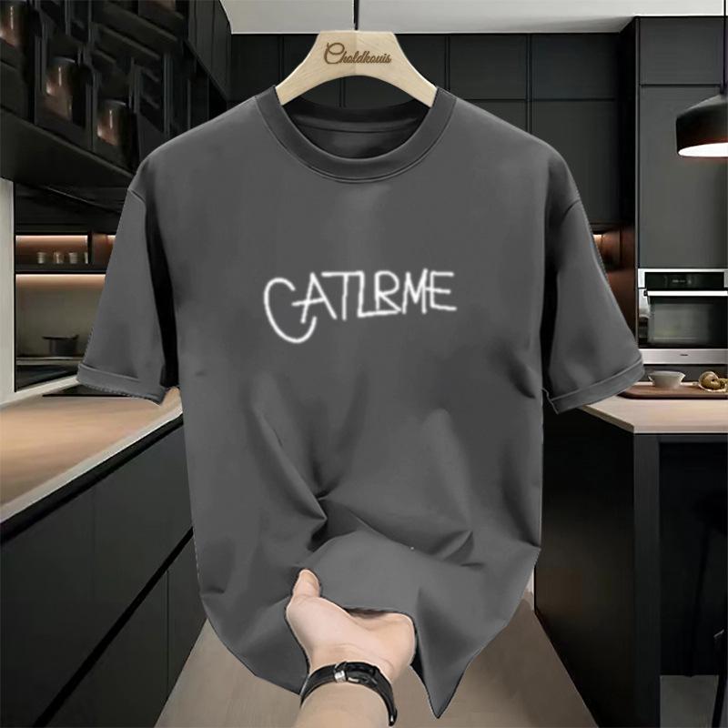 

Хлопковая футболка с коротким рукавом Модная на все случаи жизни Дышащая летняя спортивная футболка Мужской топ 3XL