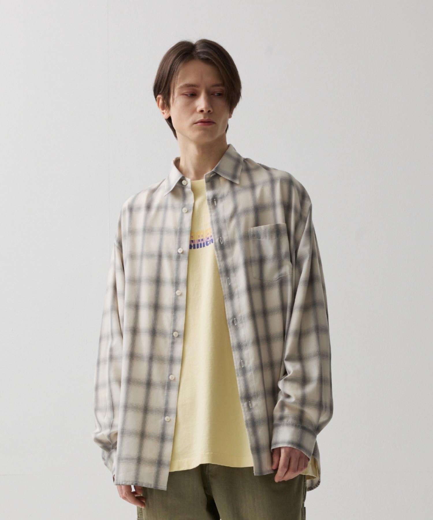 Namer Clothing Sway Ombre Check Shirts Ivory L