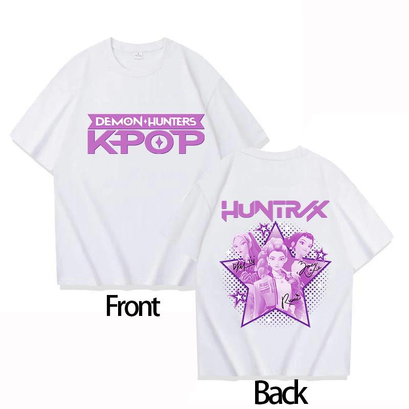 New Movie KPOP Demon Hunter RUMI Parent-child Cotton Round Neck Boys Girls T-shirt