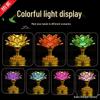 Seven-Color Lotus Bodhisattva Plug-in Offering Lamp for Buddha Hall, Year of the Horse.