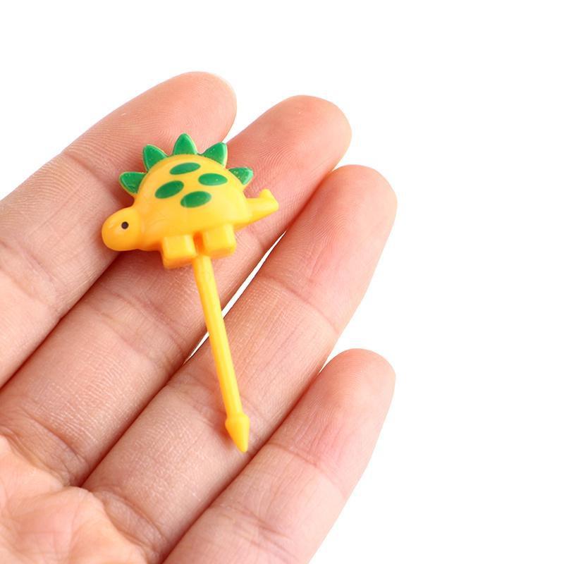 6/12/18pcs Cute Dinosaur Fruit Fork Toothpick Lunch Salad Decoration Accessories Cake Picks Kids Snack Dessert Decoration Forks