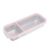 Portable Snack Container 304 Stainless Steel Sealed 2 Compartment Food Storage Container for Travel Camping Picnic