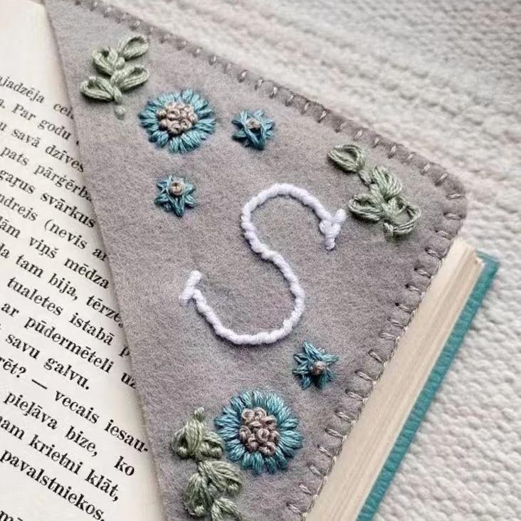 

1 шт. закладка для книги с вышивкой в китайском стиле, персонализированная вышивка ручной работы, украшение для угла книги B