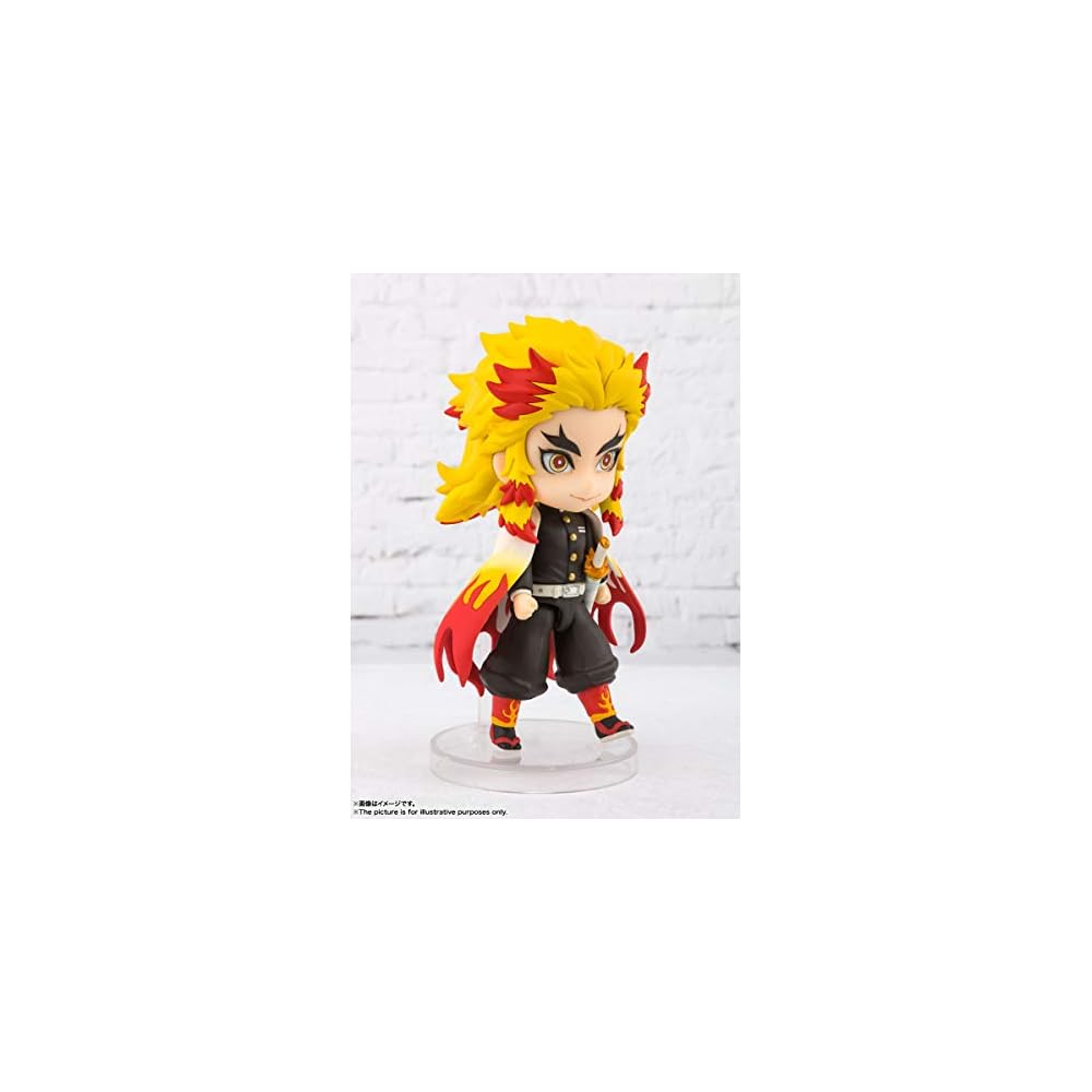 TAMASHII NATIONS Figuarts Mini Demon Slayer Rengoku Kyojuro 90mm PVC ABS Painted Action Figure