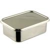 Nagao Deep Container with Square Storage Stainless Size Made In Japan Tsubame-Sanjo Set, 21.1cm, Lid, Container, 18-8 Steel, 3,