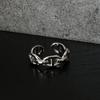 Trendy Korean Style Minimalist Twisted Double Layer Ring For Women With Vintage Charm