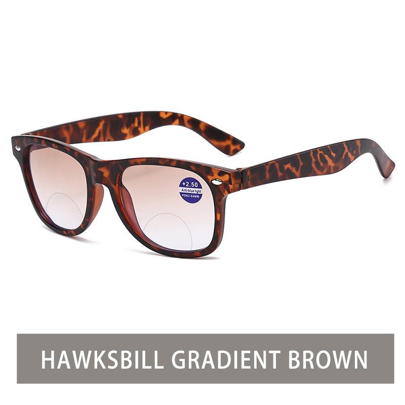 

Прогрессивные солнцезащитные очки для чтения по цвету Ретро Анти-синий свет Очки для пресбиопии Унисекс Прогрессивные очки для зрения вдаль и вблизи +3