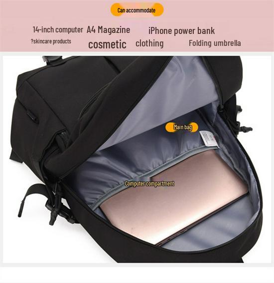 Modny plecak w stylu koreańskim z casualowym napisem