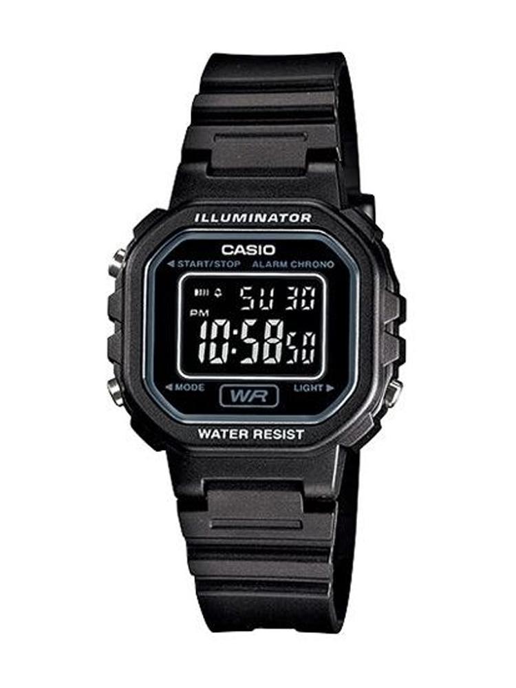 

Casio - Black silicone strap, black dial, digital display, men s quartz watch LA-20WH-1B чёрный