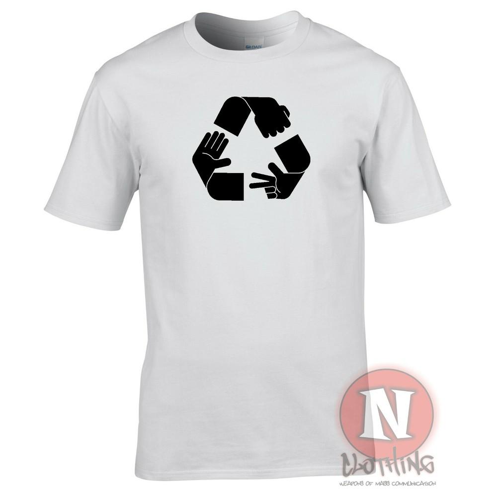 Rock Paper Scissors Recycle TShirt Funny Game Adult Tee