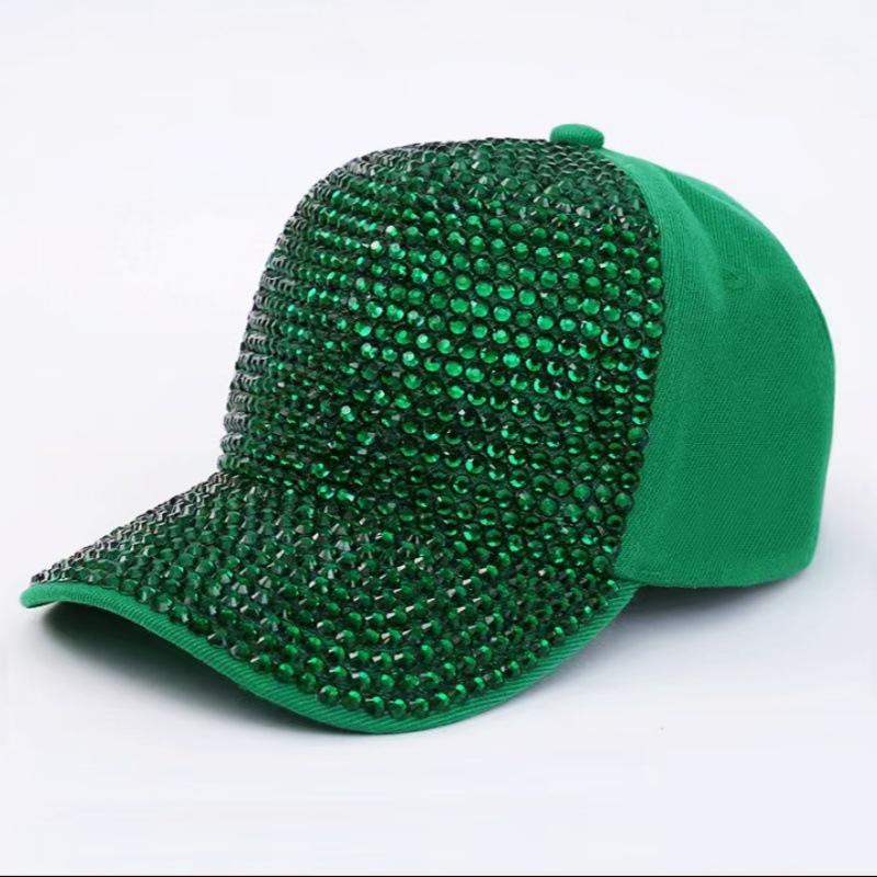 Retro Women's Rhinestone Baseball Cap: Stylish Travel Sunscreen Hat