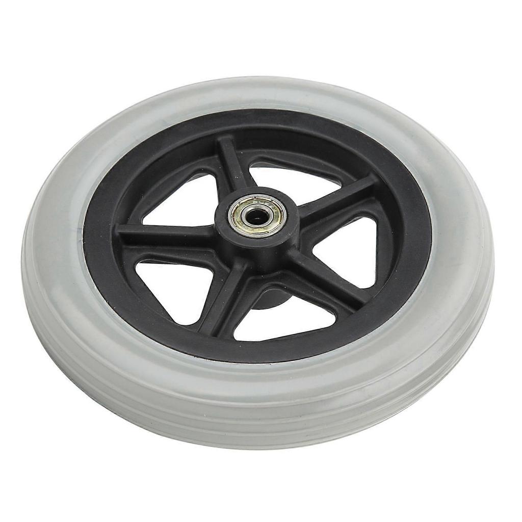Wheelchair Rubber Wheels for 7 Inch Front Wheels - Ideal for Disabled, Elderly, and Old People Walk Chair