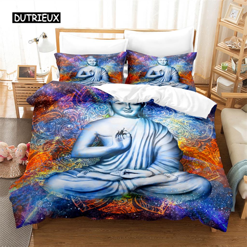 Buddha Statue Bedding Set Duvet Cover Set 3d Bedding Digital Printing Bed Linen Queen Size Bedding Set Fashion Design