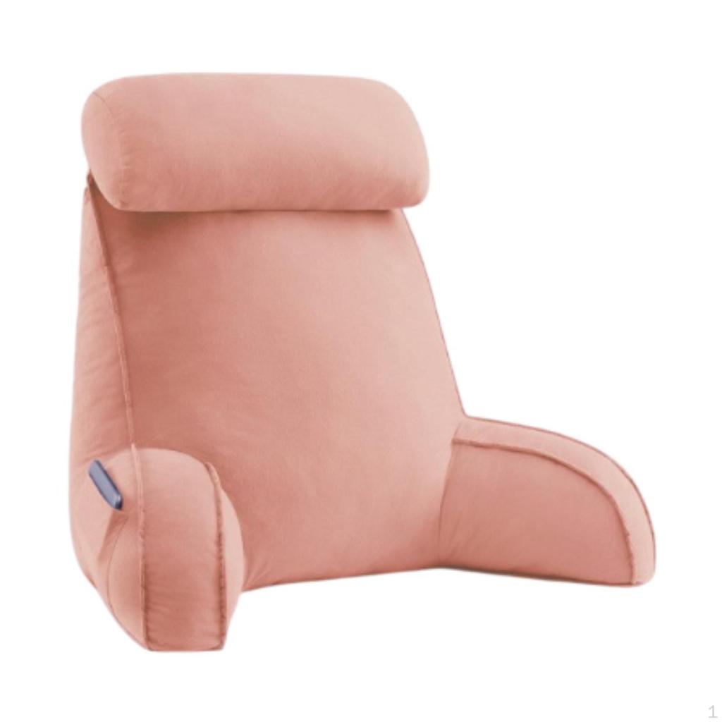 Reading Pillow for Sitting in Bed Breathable Watching TV Resting Light Gray