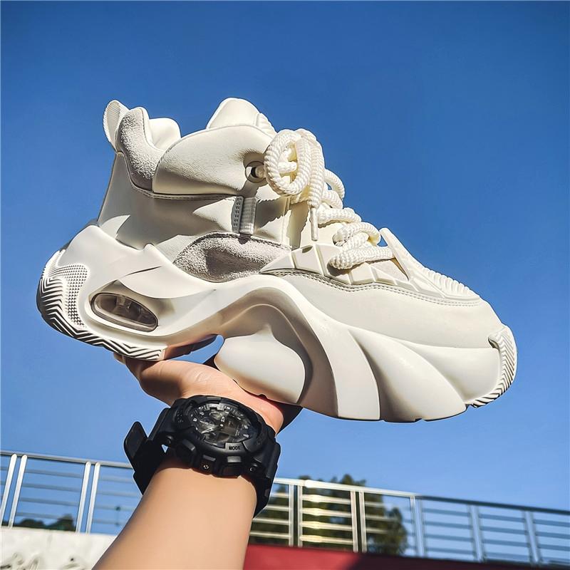 Autumn new sense casual sports inner height increase little white dad trendy shoes 39 standard athletic fit белый