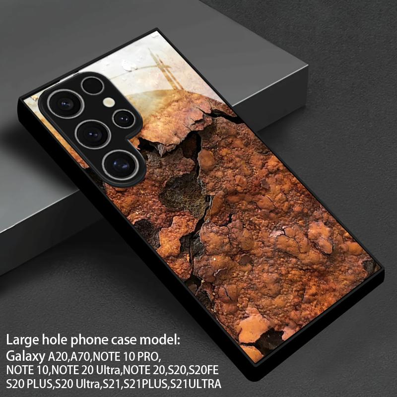 Rust Old Steel Plate Pattern 2D Phone Case for Samsung S26 S25 S24 S23 S22 S21 S20 A56 A36 A16 Tempered Glass Protective Cover