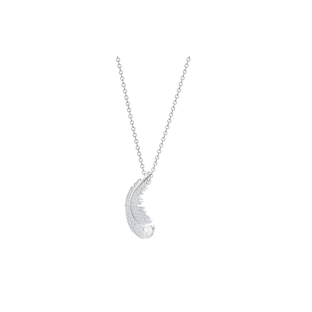 Swarovski Idyllia Rhodium Plated Necklaces Womens White
