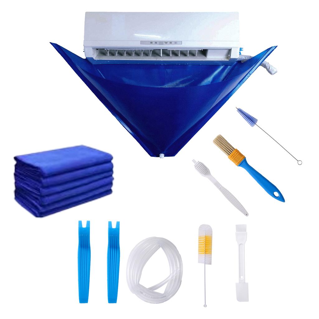 Kit de Limpieza para Aire Acondicionado Cubierta a Prueba de Fugas con Tubo de Agua 6/10/12 Piezas Herramienta de Limpieza para Aire Acondicionado Sin Desmontaje