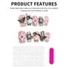 Halloween Party Glue On Nails Short Ladder Devil's Heart Design Handmade Fake Nails Suitable for Women Girls
