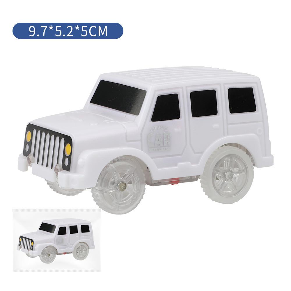 

Colored Candy Electric Car Transparent Led Track 5 Lamp Night Toy Light Hummer White