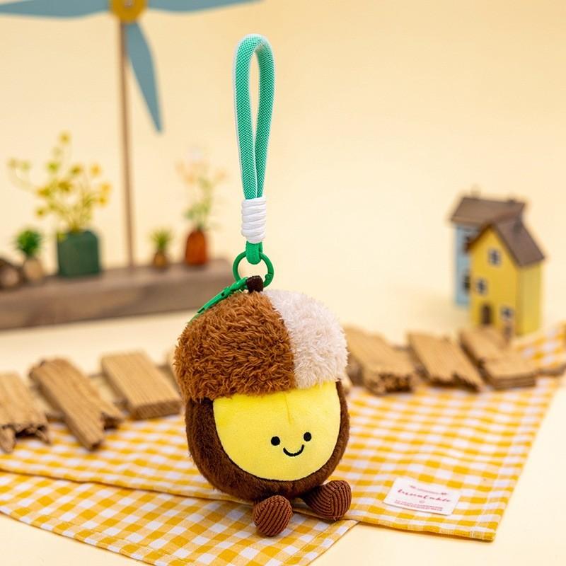 Nut Plush Keychain With Pp Cotton Filling For Gift Collectors