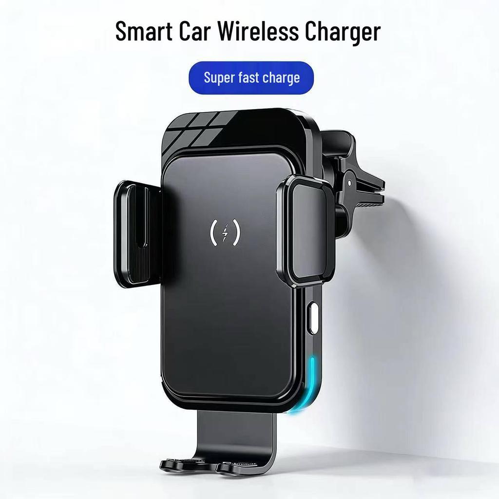 15W Fast Charging Smart Car Wireless Phone Holder with Auto-Sensing & Air Vent Mount