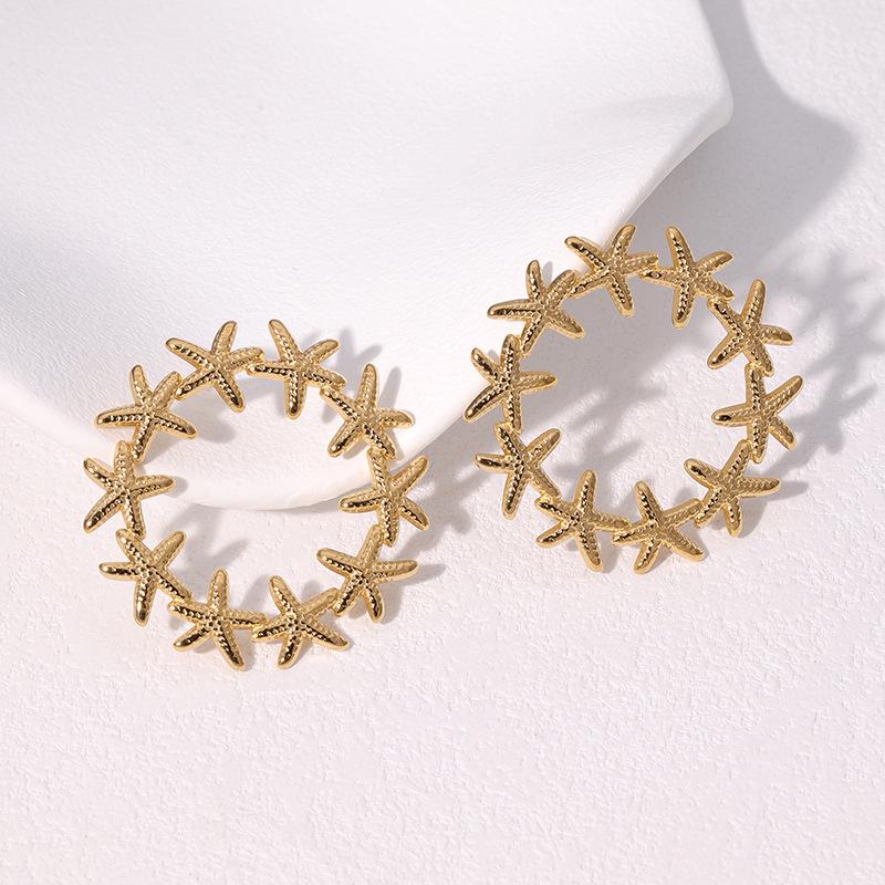 Luxury Stainless Steel Geometric Stud Earrings – Non-Fading, Simple Design