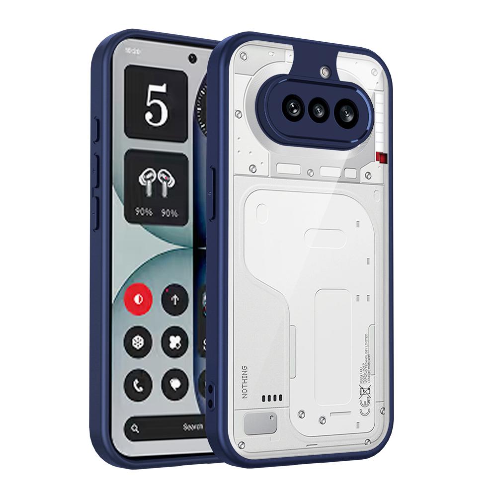 KEYSION Custodia Trasparente per Nothing Phone 4A 4A Pro Silicone+PC Trasparente Semplice Antiurto Cover per Nothing 4A Pro