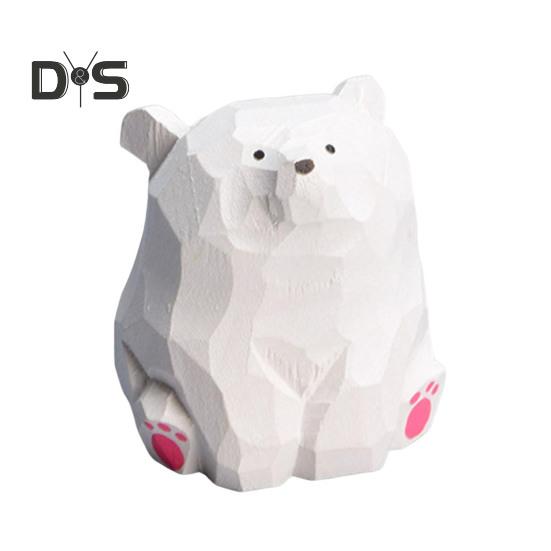 

Деревянная фигурка медведя, миниатюрная статуэтка медведя, деревенское животное, настольное украшение для спальни, детской игровой комнаты, декор