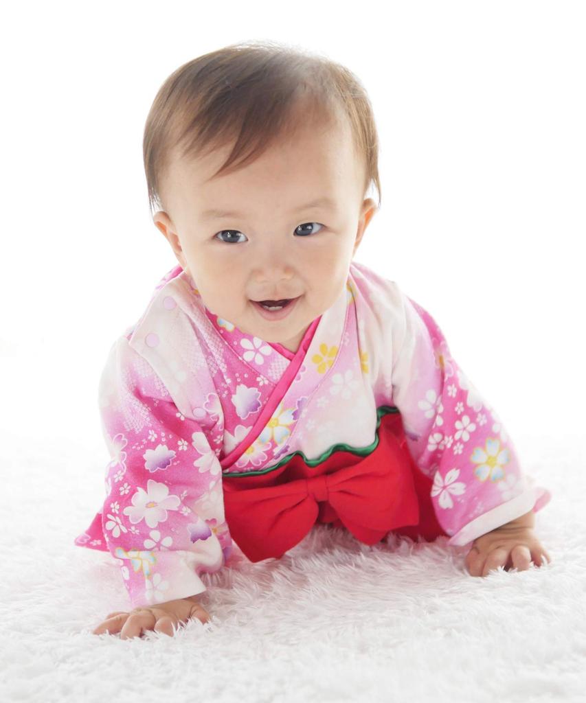 Aenak Mädchen Ganzkörper-Hakama-Strampler [795001] Hakama für die erste Mahlzeit, Japanische Kleidung, Kinderkleidung (Rot, Größe 90)