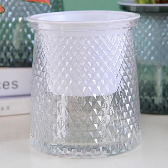 Yousheng Self Watering Plant Pot Flowerpot with Drainage Holes And Transparent Water Reservoir Indoor Self Watering Planter for Home Office Decor