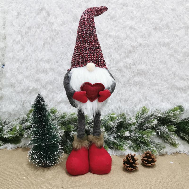Faceless Old Man Heart Doll – Retractable Valentine s & Christmas Decoration красный