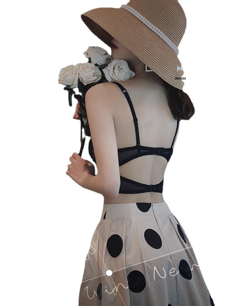 2023 French Lace Push-Up Bra - Bust Enhancing, Sexy Back Vest Style Lingerie for Women