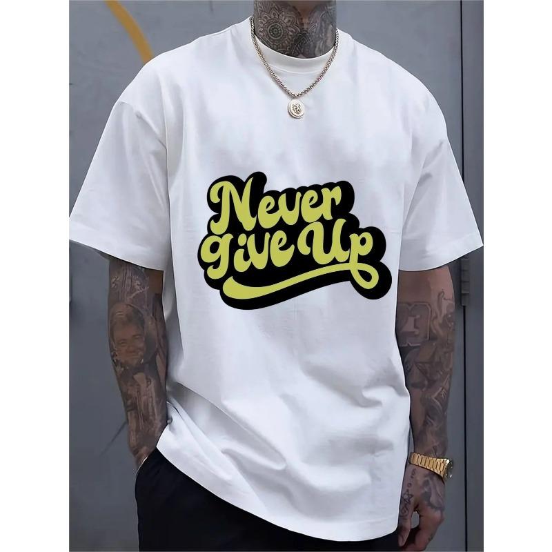 

European Size Men S Trendy Crew Neck T-shirt | Versatile Short-Sleeved, Suitable for Travel/Summer/Beach, Fitness/Running/Training, Export Style 4XL