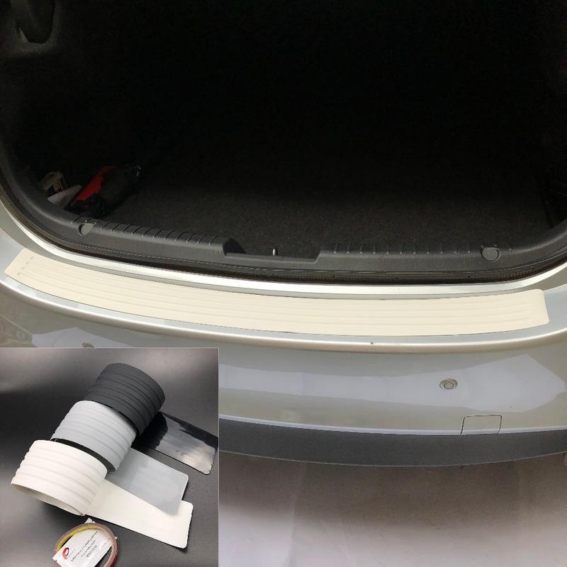 Universal 104*9cm 90*8cm Car Trunk Door Sill Plate Protector Rear Bumper Guard Rubber Mouldings Pad Trim Cover Strip Car Styling