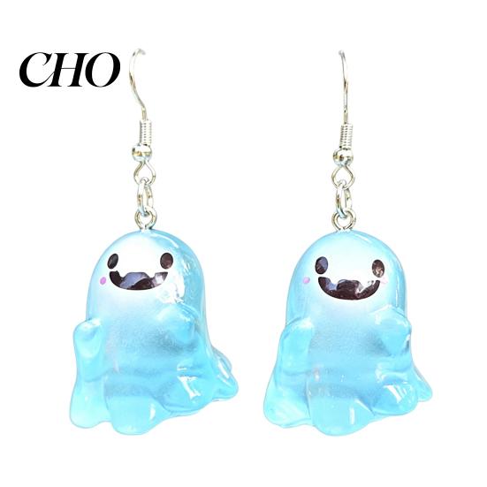Eye-catching Earrings Ghost Glow-in-the-Dark Pendant for Women Decor, Fun Unique Lightweight Jewelry Cute Earrings, Necklace Halloween Cartoon