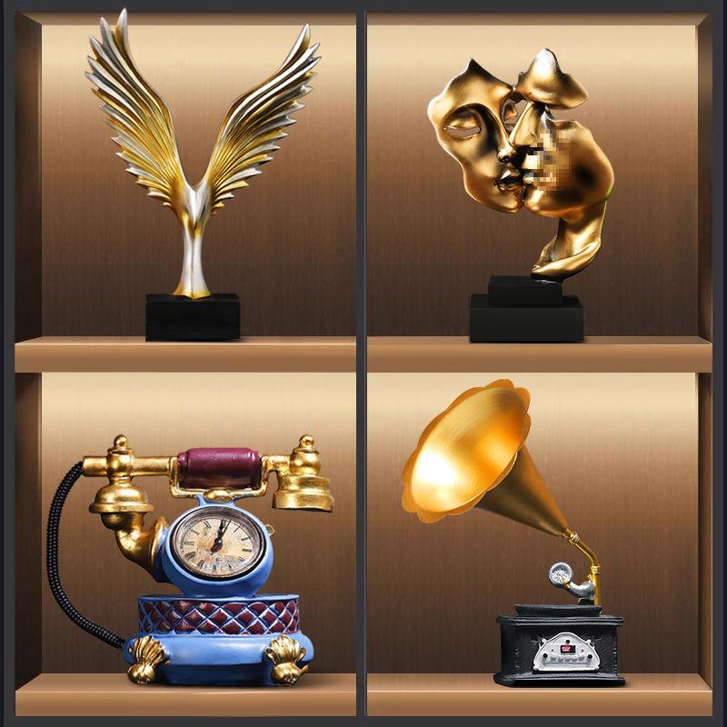 European Retro Telephone Ornament for Living Room, Wine Cabinet, TV Cabinet, or Office Display.