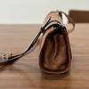 Johnature Echte Leder Damen Tasche Retro Postboten Tasche Vielseitig Weiches Rindsleder Einfarbige Umhängetasche