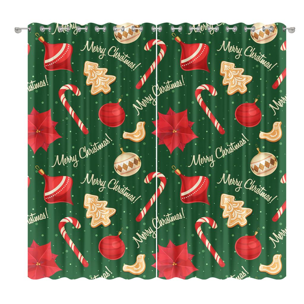 Christmas Curtains Bedroom Living Room Balcony Blackout Curtains Office Hotel Insulation Curtains