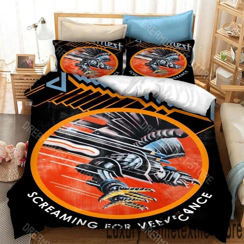 

3D Принт Рок-группа Judas Priest Комплект Постельного Белья Пододеяльники Наволочки Цельное Одеяло Комплекты Постельного Белья Постельные Принадлежности EU Single 90x200cm