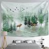 Cute Fawn Tapestry Christmas Reindeer Wall Hanging Bohemian Bedspread Blanket Dorm Home Decor mantas mandalas
