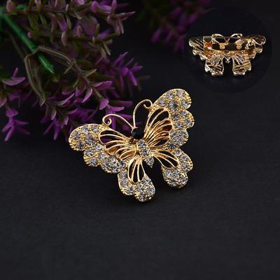 Korean Diamond Hollow Butterfly Brooch Premium Simple Rhinestone Alloy Women'S Brooch Clothing Accessories