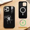 Grey white spider   Phone Case For iPhone17,16,15,14,13,12,11 Plus,Pro Magnetic For Magsafe Wireless Charging