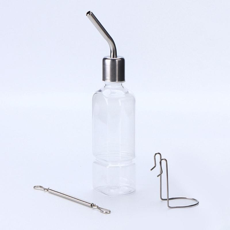Hanging Rabbit Water Feeder For Small Animals Durable Cage Mounted Drinker Bottle With Easy Installation