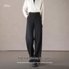 Women's Premium Acetate Wool Blend Wide-Leg Trousers