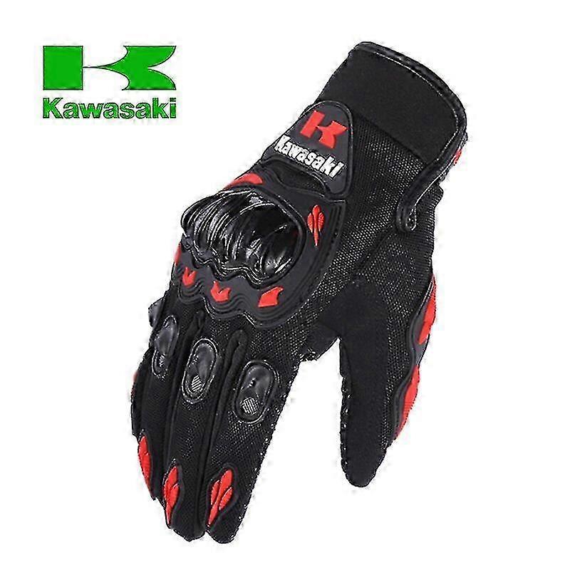 2025 Kawasaki Motorcycle Gloves Breathable Full Finger Racing Gloves Outdoor Sports Protection Riding Cross Dirt Bike Gloves Motorcycle Gloves