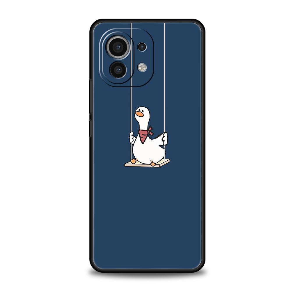 Phone Case For Xiaomi Mi 15 14 14T 13T 12T Pro 12 13 11 Lite 5G 11T X6 X5 Pro Soft TPU Cover Cute Cartoon Duck