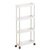 Bathroom Storage Rack With Wheels 3/4/5 Layer Rolling Utility Cart Bathroom Storage Organizer Multi-purpose Corner Shelf