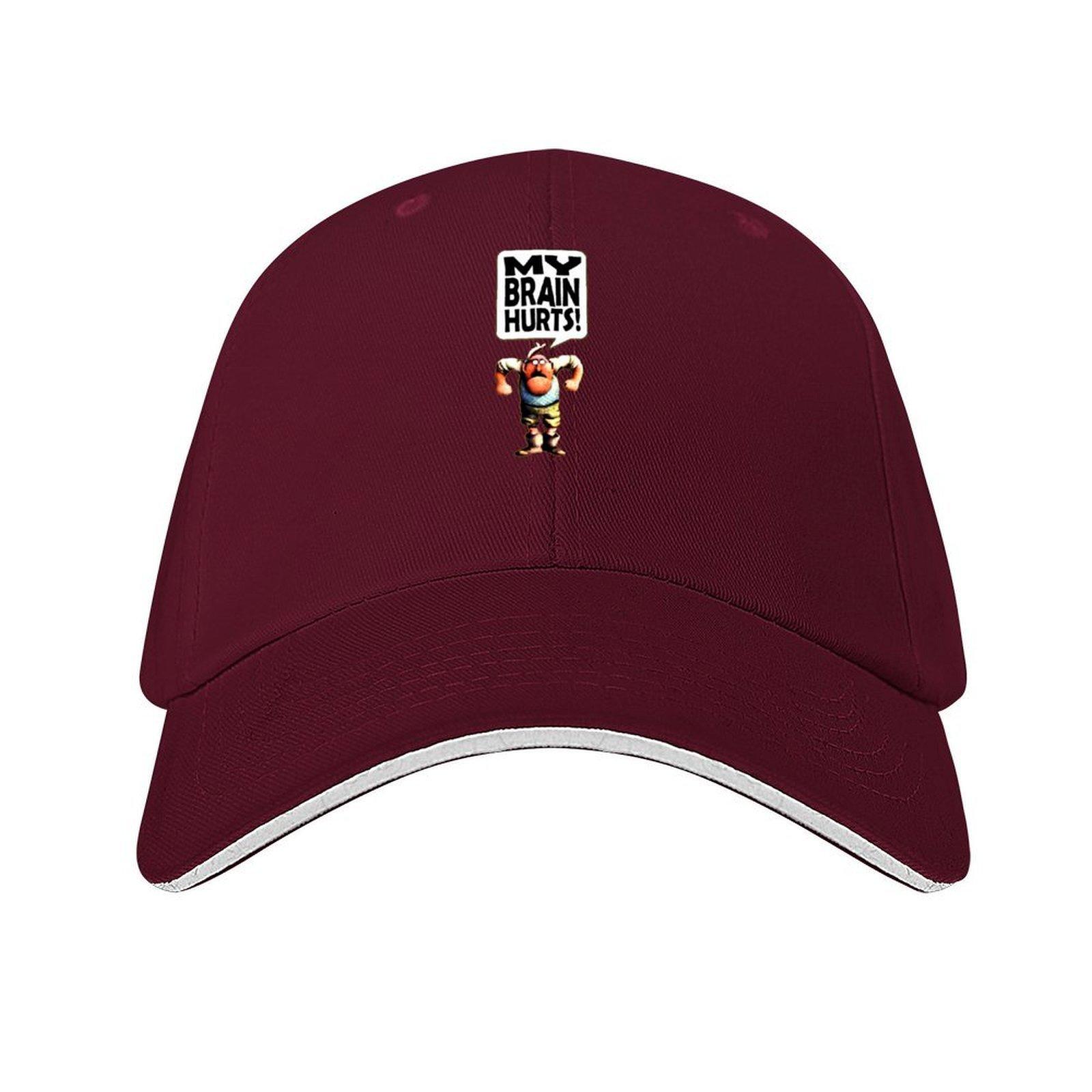 Mr Gumby  My Brain Hurts Baseball Cap Hood western Hat Golf Cap Golf Wear Unisex Womens